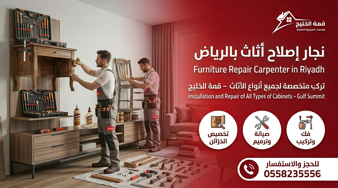 نجار إصلاح أثاث بالرياض | خدمة متخصصة لجميع أنواع الأثاث – قمة الخليج